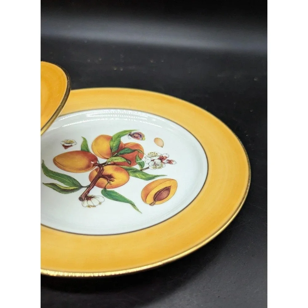Email de Limoges Veritable Porcelain FRUIT Peach 7.25